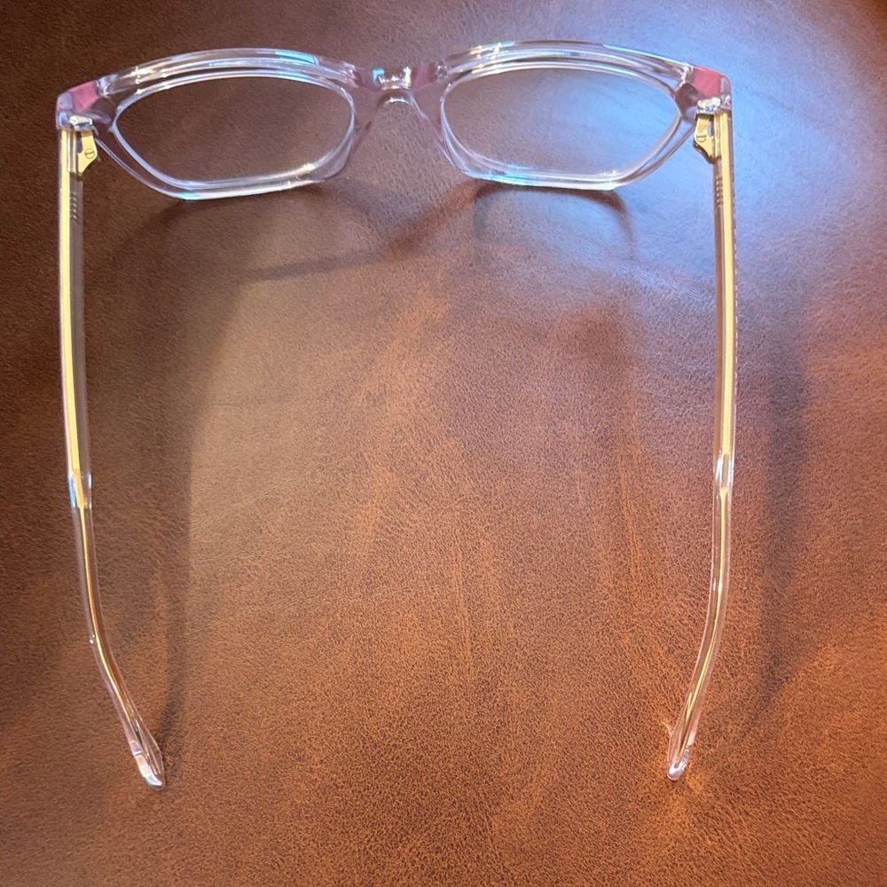 GUCCI clear/pink tint/gold prescription glasses Frame with soft case! - Picture 7 of 17